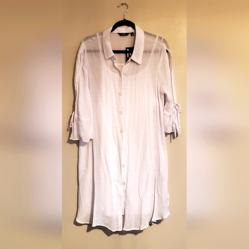 White Mlle Gabrielle 1X Dress with slip